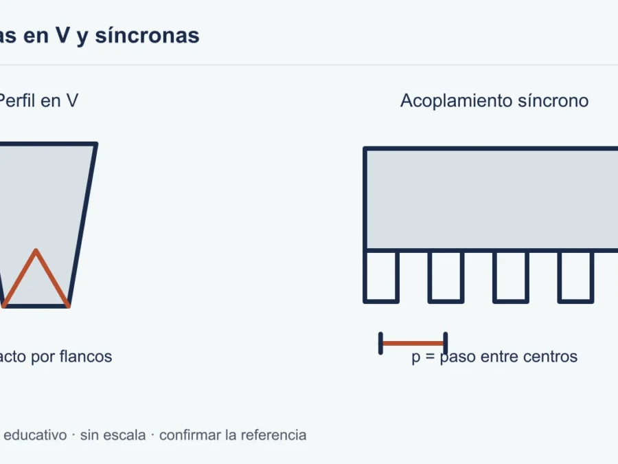 Infografía técnica propia: bandas comparativa. Esquema sin escala.